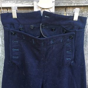 Wool wide leg sailing pants